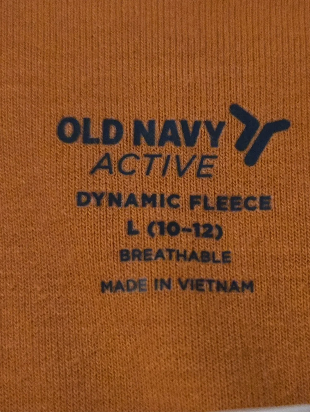 🏖 Old Navy Active Orange Crop Quarter Zip Dynamic Fleece Sweatshirt 10-12 Large
